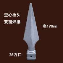 Iron fittings galvanized spear tip spear tip square tube plug high 177*57/25 square mouth fence guardrail anti-scratch tip