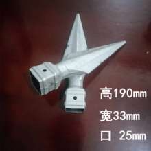 Iron fittings galvanized spear tip spear tip square tube plug high 177*57/25 square mouth fence guardrail anti-scratch tip