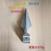 Iron fittings galvanized spear tip spear tip square tube plug high 177*57/25 square mouth fence guardrail anti-scratch tip