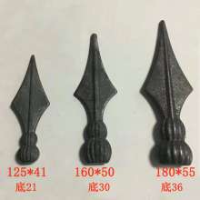 Iron accessories forged spear head wrought iron easy to weld spear point 125/160/180mm gate guardrail decoration
