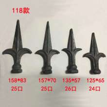 Wrought iron fittings wrought iron forged gun point spearhead fence guardrail anti-scraping point 154*61/147*54