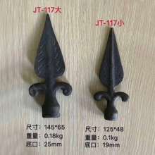 Wrought iron fittings wrought iron forged gun point spearhead fence guardrail anti-scraping point 154*61/147*54