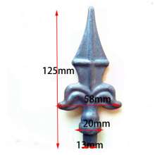 Wrought iron wrought iron forging gun point spearhead height 125mm fence guardrail gate anti-scraping point decoration