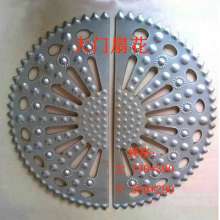 Wrought iron fan-shaped door panel decorative flower lock card in the middle of the door, theme flower semi-circular lock plate specification 790*390