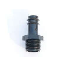Threaded joint. External threaded socket and external tooth joint. Production and sales of water-saving irrigation PE pipe to PVC pipe screwed irrigation joint