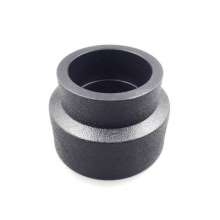 PE socket type hot melt reducing joints.   Production and sales of water-saving irrigation different diameter direct new material joints hot melt straight through
