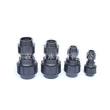 Black PE external reducer. Production and sales of PE water pipe fittings water-saving irrigation quick connect pipe fittings reducer direct