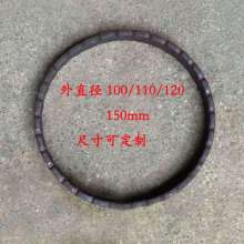 Flat steel circle outer diameter 100/110/120/150 with hook wrought iron gate fence guardrail accessories