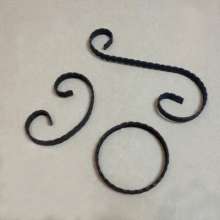 Flat steel circle outer diameter 100/110/120/150 with hook wrought iron gate fence guardrail accessories