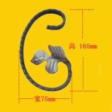 Wrought iron fittings flat iron curved flower C-shaped coil flower C chain link fence fence gate balcony decoration accessories size customization