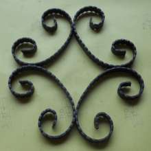 Wrought iron fittings C-shaped flower size can be customized Gate fence guardrail fittings