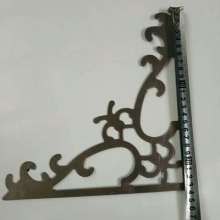 Wrought iron accessories iron plate stamping flower parts triangle lace corner flower 245*245 decorative flower piece