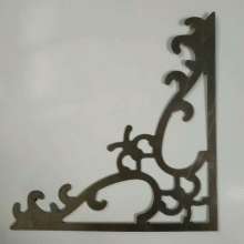 Wrought iron accessories iron plate stamping flower parts triangle lace corner flower 245*245 decorative flower piece