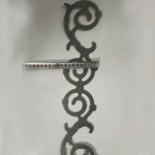 Wrought iron stamping long flower strip 435*90mm gate fence guardrail decoration flower 1.2mm thick for home