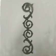 Wrought iron stamping long flower strip 435*90mm gate fence guardrail decoration flower 1.2mm thick for home