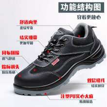 Cowhide wear-resistant steel toe cap labor insurance shoes. Men’s breathable lightweight safety shoes. Anti-smashing and anti-piercing insulated shoes 6KV protective shoes