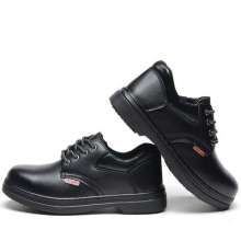 Anti-slip, oil, acid and alkali-resistant chef's work shoes. Safety shoes. Anti-smashing and wear-resistant cowhide safety shoes. Men's safety shoes