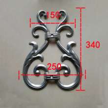 Imitation aluminum iron gate guardrail accessories Aquarius double-sided iron flower wear pipe flower 20/25/30 square factory direct sales