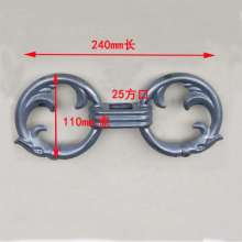 Imitation aluminum iron gate guardrail accessories Aquarius double-sided iron flower wear pipe flower 20/25/30 square factory direct sales