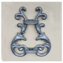 Imitation aluminum iron gate guardrail accessories Aquarius double-sided iron flower wear pipe flower 20/25/30 square factory direct sales