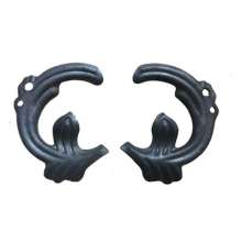 Wrought iron accessories iron sickle-shaped leaf wrought iron gate fence guardrail and other decorative flower leaf accessories factory direct sales