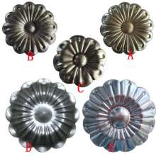 Wrought iron stamping flower accessories 85mm sunflower round flower leaf wrought iron decorative flower leaf factory direct sales