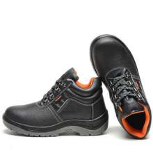 Spot leather anti-smashing and anti-piercing safety shoes. Solid PU-soled steel toe cap, oil and acid and alkali resistant middle-top protective shoes. Safety shoes