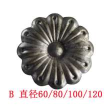 Wrought iron round flower leaf accessories stamping flower pieces sun flower round leaf iron art decorative round flower leaf factory direct sales