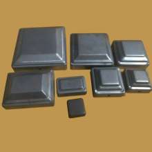 Wrought iron fittings square pipe column head cap pipe cap plug zinc steel guardrail fittings 20-200 square fence guardrail fittings
