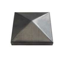 Wrought iron fittings 25-120 square tube cap sealing cover pointed column cap guardrail decorative cover factory direct sales