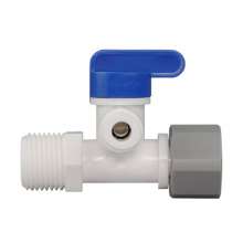 2 points plastic one-piece three-way ball valve. Water inlet three-way ball valve Household water purifier pipe connection. Plastic card-free version