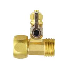 Water purifier pure copper integrated water inlet three-way 4 points to 2 points ball valve. Three-way switch 2 points to connect water machine accessories. Water purifier ball valve