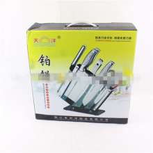 Value 8-piece gift set knife set Stainless steel knife set with transparent knife holder Household kitchen knives