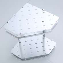 Aluminum double-layer corner shelf. Bathroom accessories. Wall-mounted. Tripod. Toilet storage