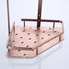 Aluminum double-layer corner shelf Bathroom and bathroom accessories Wall-mounted. Thick tripod. Toilet storage. Shelf