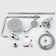 Surface-mounted copper shower. Shower set. Bathroom shower and shower hot and cold valve Mixing valve. Lifting shower