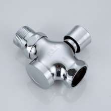 Flushing valve. Copper hand-pressing stool flushing valve. Self-closing toilet delay four-way. Flushing valve