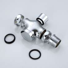Flushing valve. Copper hand-pressing stool flushing valve. Self-closing toilet delay four-way. Flushing valve