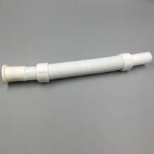 Silicone drainage pipe with steel wire. White telescopic pipe can be connected indefinitely. Telescopic drainage pipe.