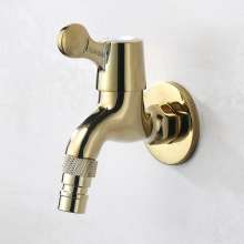 Chunhong brand 4 points DN15 gold-plated polished quick-opening take over faucet. Spout copper washing machine faucet 86034. Faucet