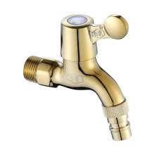 Chunhong brand 4 points DN15 gold-plated polished quick-opening take over faucet. Spout copper washing machine faucet 86034. Faucet