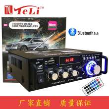 迷你小型家用功放机插卡U盘收音直流12V220V蓝牙家用功放家用功放 迷你功放 功放机 298A