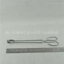 Factory direct sale polished electroplating food tongs multifunctional bread tongs metal long handle food tongs 12 points