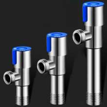 304 stainless steel plus long triangle valve. Water heater toilet triangle valve hot and cold water stop valve household 4 four points. Angle valve
