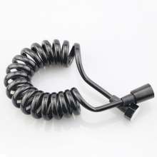 Retractable nozzle bidet shower hose. 2m black telephone cord shower hose inlet hose. shower hose