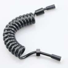 Retractable nozzle bidet shower hose. 2m black telephone cord shower hose inlet hose. shower hose
