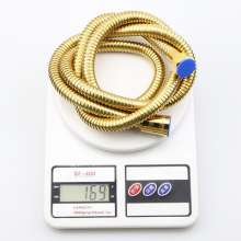 Golden stainless steel shower head encryption shower pipe copper cap 4 points gold-plated shower hose household .shower hose