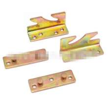 Factory bed corner code, furniture hardware accessories, right-angle fixed invisible bed hanger, color-plated zinc bed plug connector