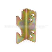 Factory bed corner code, furniture hardware accessories, right-angle fixed invisible bed hanger, color-plated zinc bed plug connector