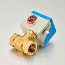 Brass two-way electric shut-off valve. Solenoid valve. Central air-conditioning fan coil normally closed 6 points 1 inch two-wire two-way electric valve
